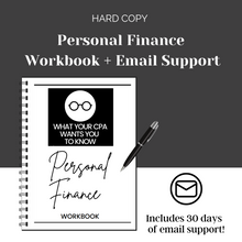 Load image into Gallery viewer, Personal Finance Workbook + Email Support -HARD COPY
